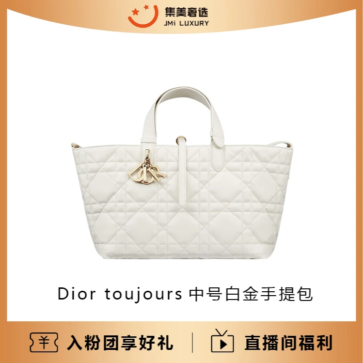 99新 DIOR/迪奥 Dior toujours中号白金时尚包/公价30000/AM4618