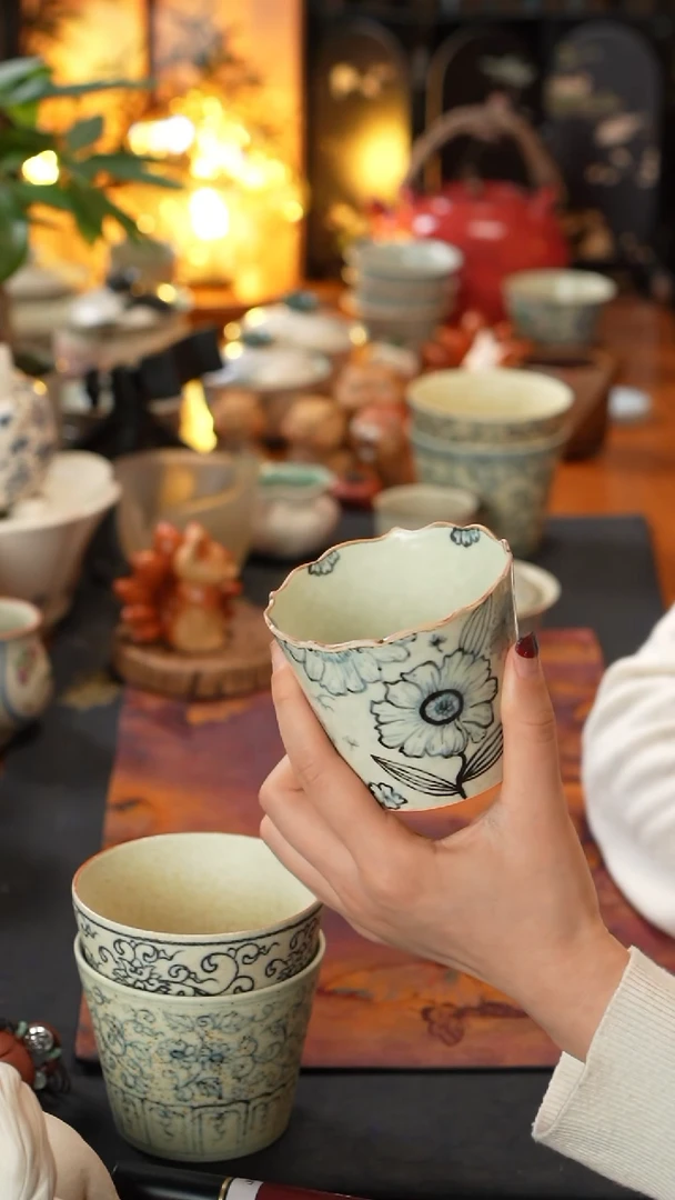 【闪购商品】寒芦窑太阳花咖啡杯太阳花咖啡杯