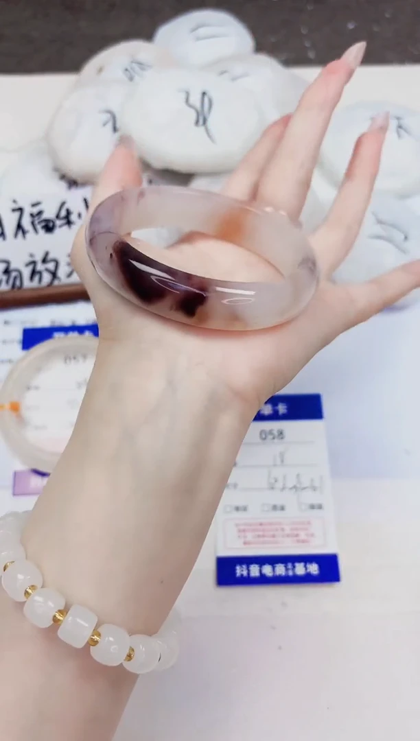 石英质玉手镯未镶嵌58-紫罗兰-圈口60