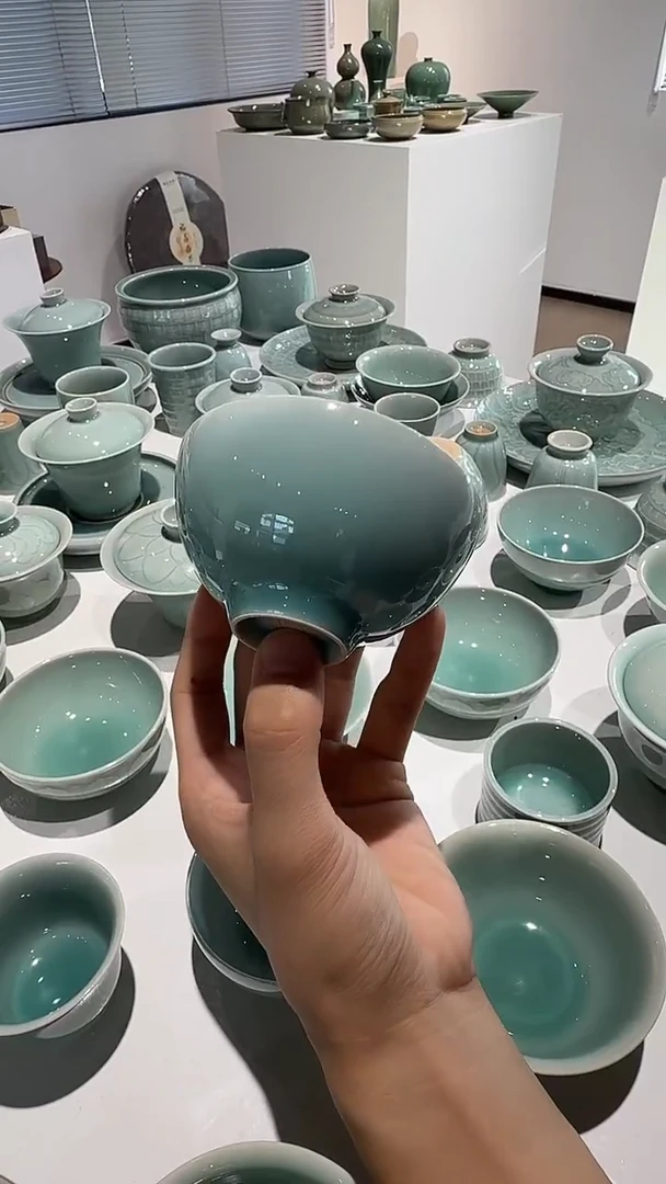青瓷手工茶器包邮