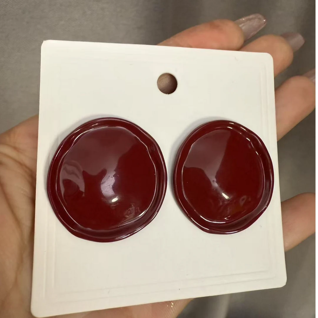 合金婚庆饰品 红色新款复古经典耳针耳饰B117