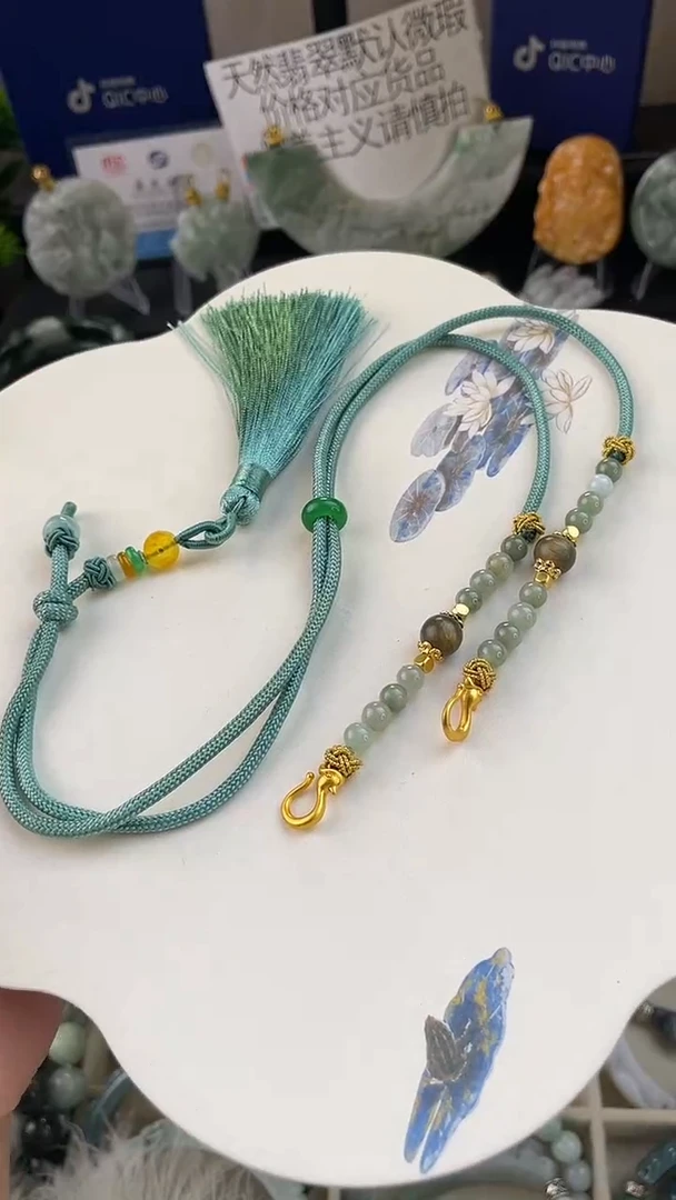 未镶嵌手链翡翠双勾可调节半珠链