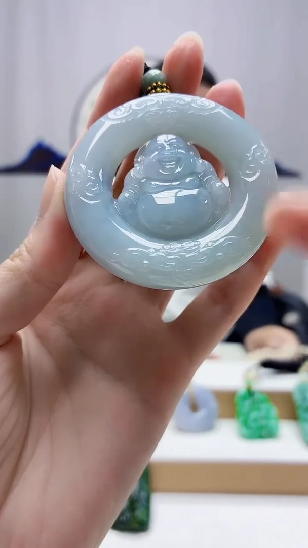 未镶嵌定制翡翠P**n4898zm-毛货挂件