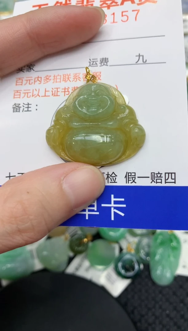 【闪购商品】翡翠颈饰18K金镶嵌11111111