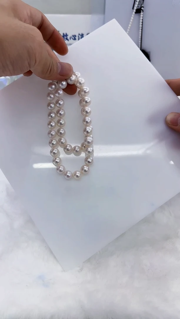 未镶嵌淡水珍珠DA曼塔珍珠串链9-11 y162