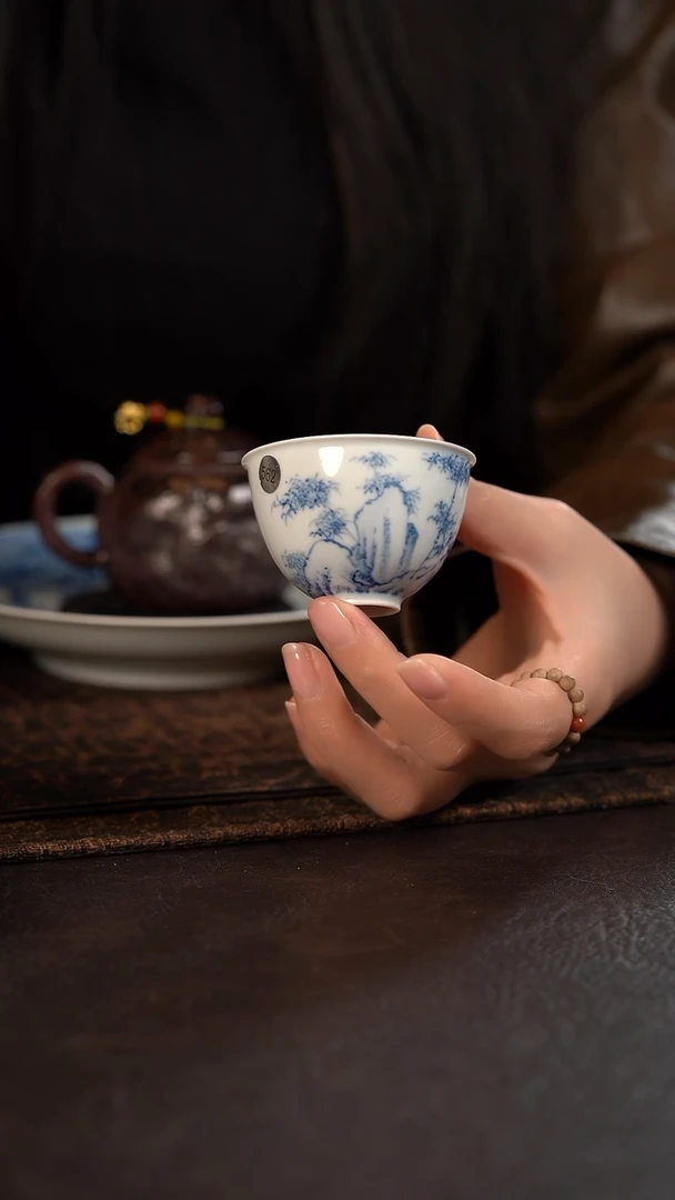 【闪购商品】杯562号HLX陶瓷灵石竹子小鸡心杯
