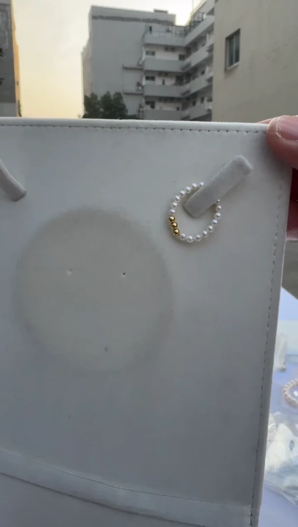 【闪购商品】淡水珍珠戒指18K金镶嵌3-4mm（三金球）