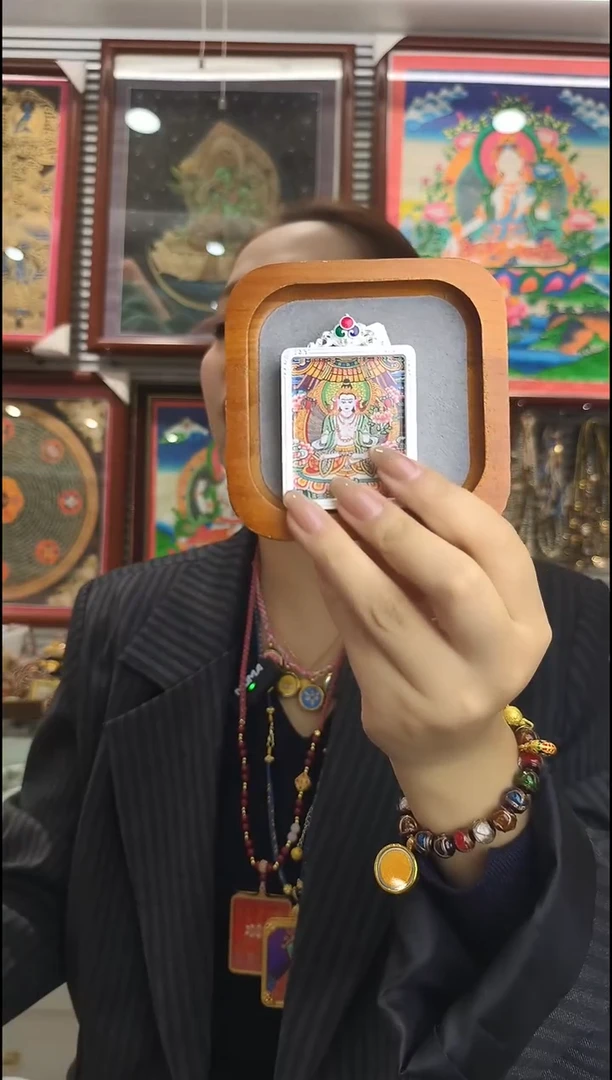 吊坠大势至 纯手绘唐卡（非质量问题 不退不换）