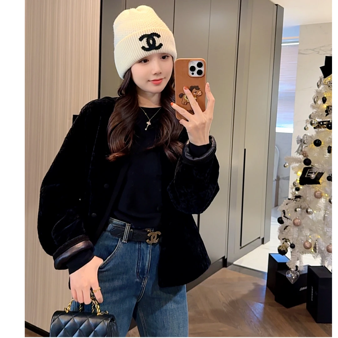 【大静静】高奢气质款~绵羊皮皮毛一体外套DJJ3031