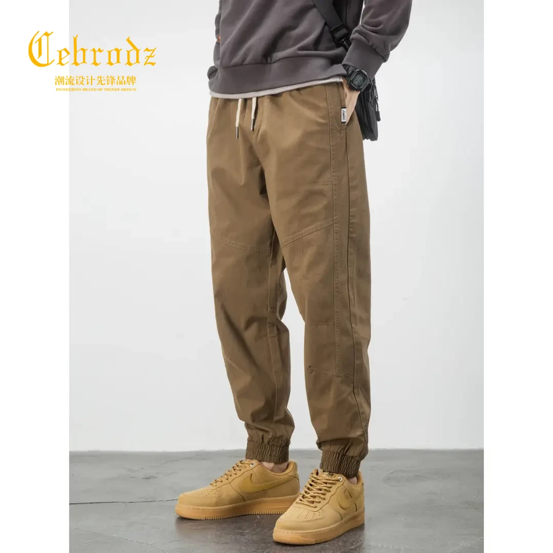 法国Cebrodz美式休闲裤男士哈伦束脚工装裤男款耐磨耐穿宽松潮流