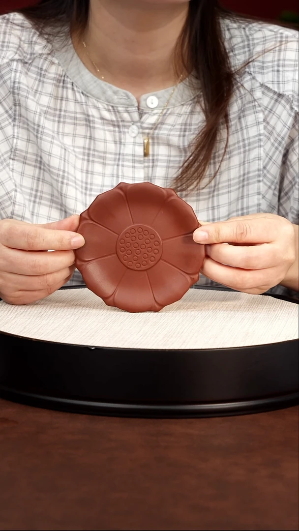 茶壶紫砂朱泥 莲花壶承