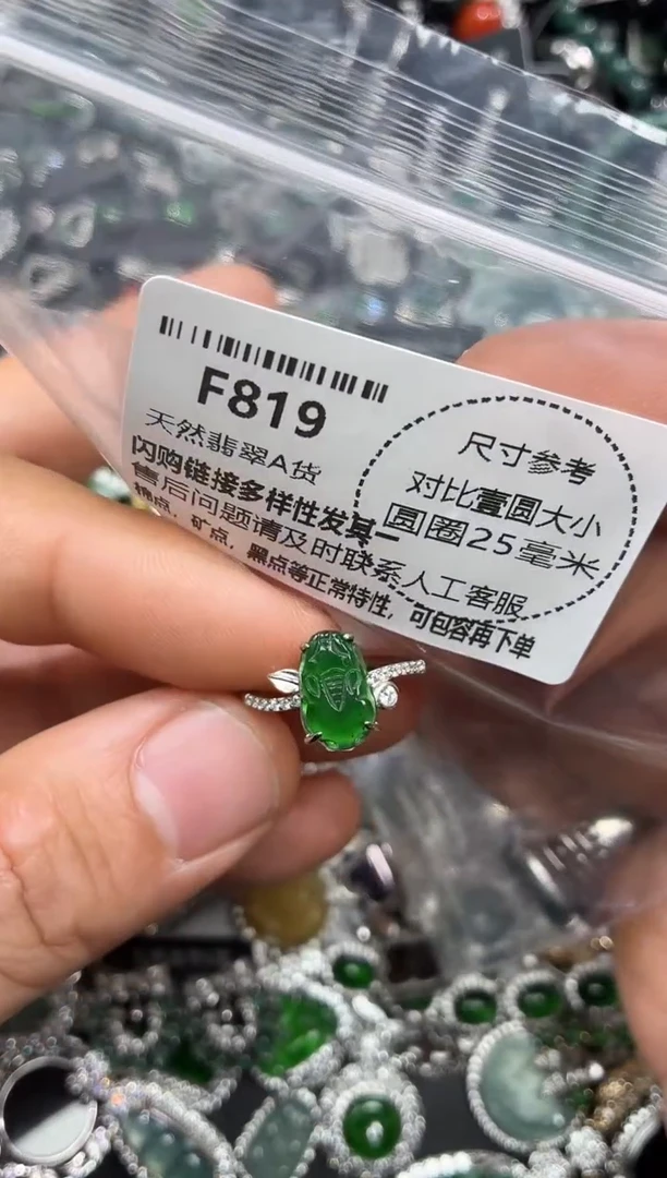 颈饰未镶嵌翡翠F819戒指