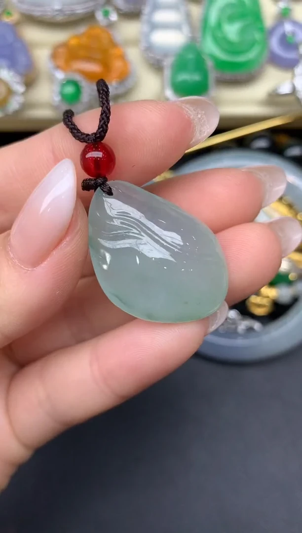 翡翠未镶嵌颈饰116-雪姐翡翠天天见