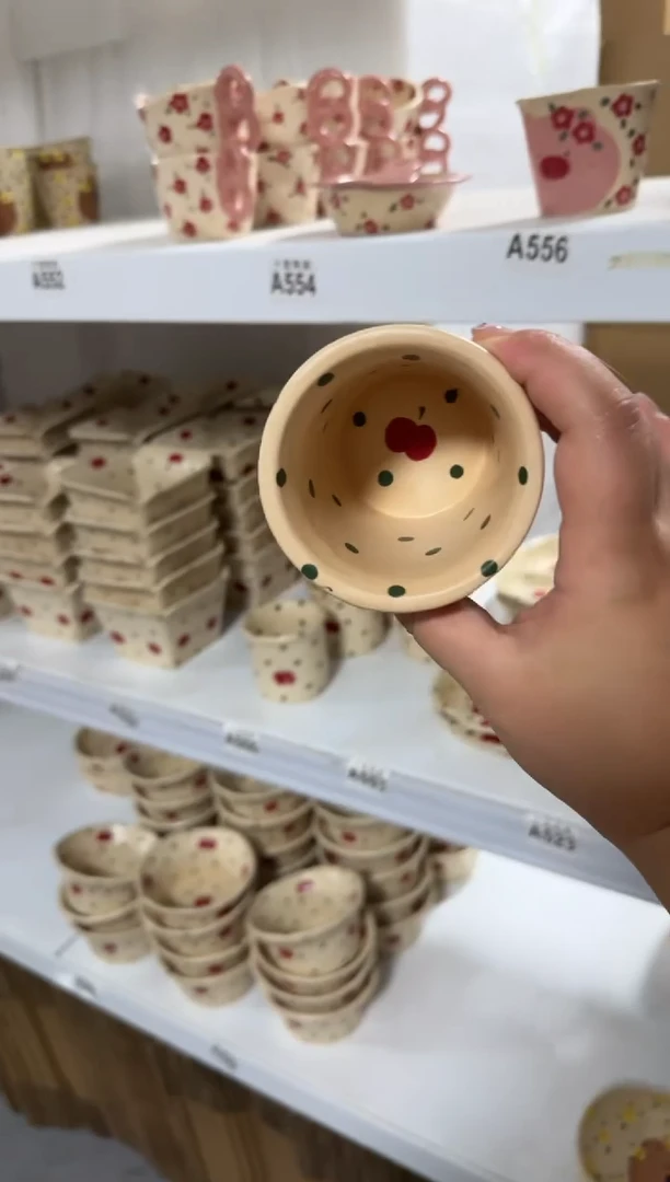 陶瓷苹果杯子【十里高温釉下彩陶瓷】