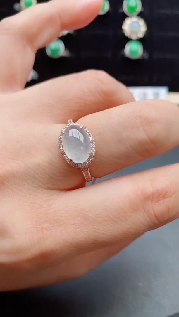 【闪购商品】翡翠戒指银S925镶嵌058050