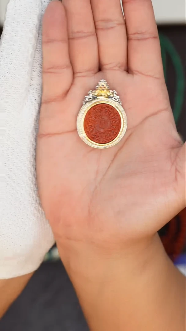 【闪购商品】南红玛瑙吊坠银S925镶嵌南红吊坠