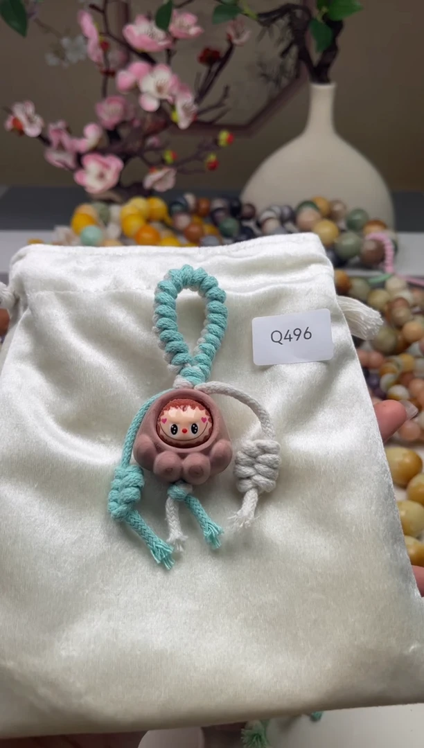 白玉菩提吊坠瑕WQ496血柏拉布布30mm一串随机