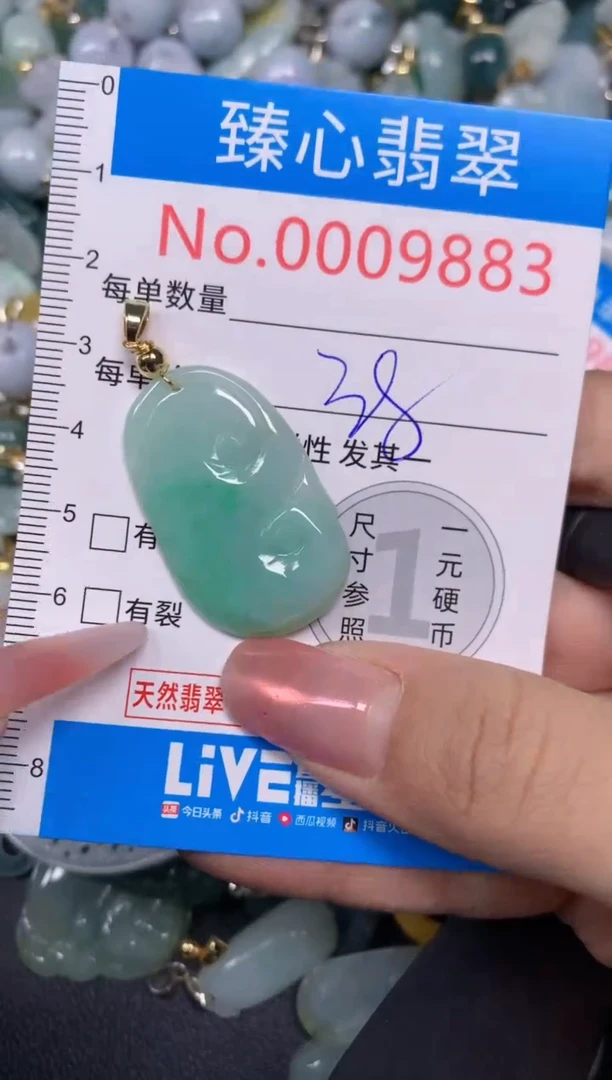 【闪购商品】翡翠颈饰未镶嵌含绳0009883