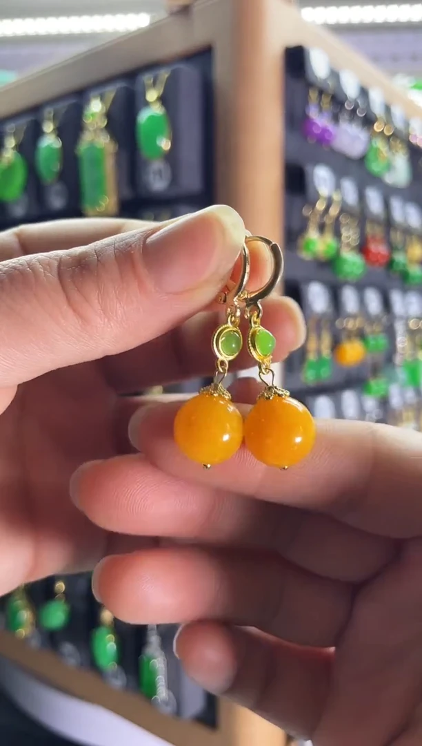 【闪购商品】翡翠耳饰银S925镶嵌524...