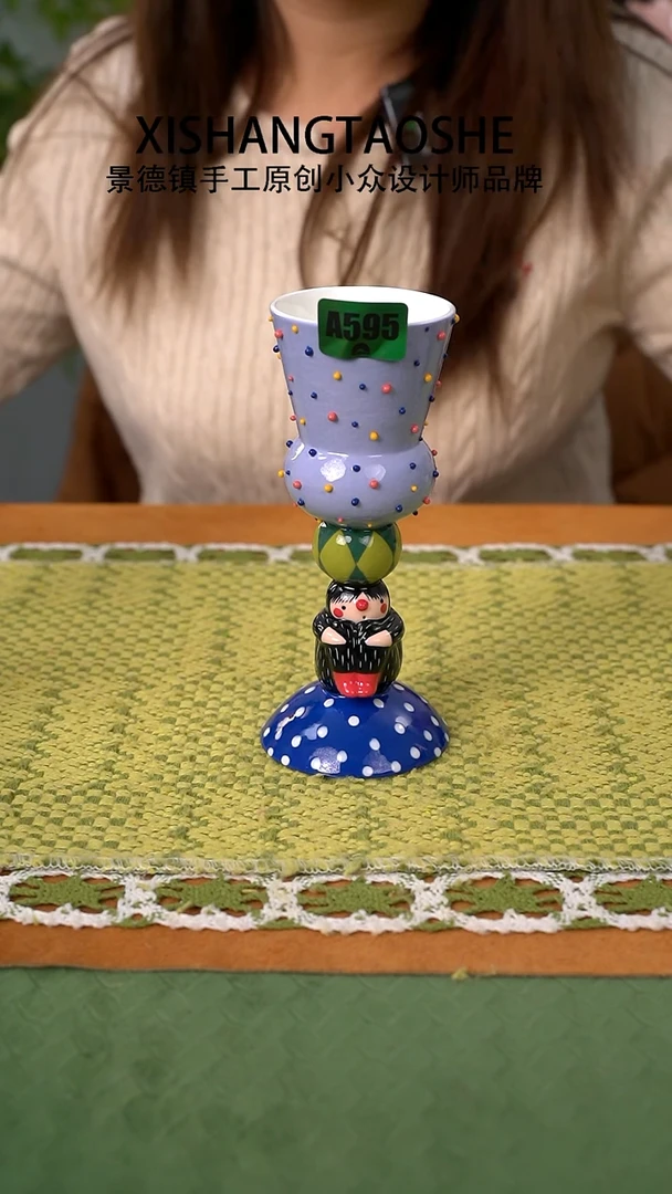 【闪购商品】.595高脚杯子喜上陶社