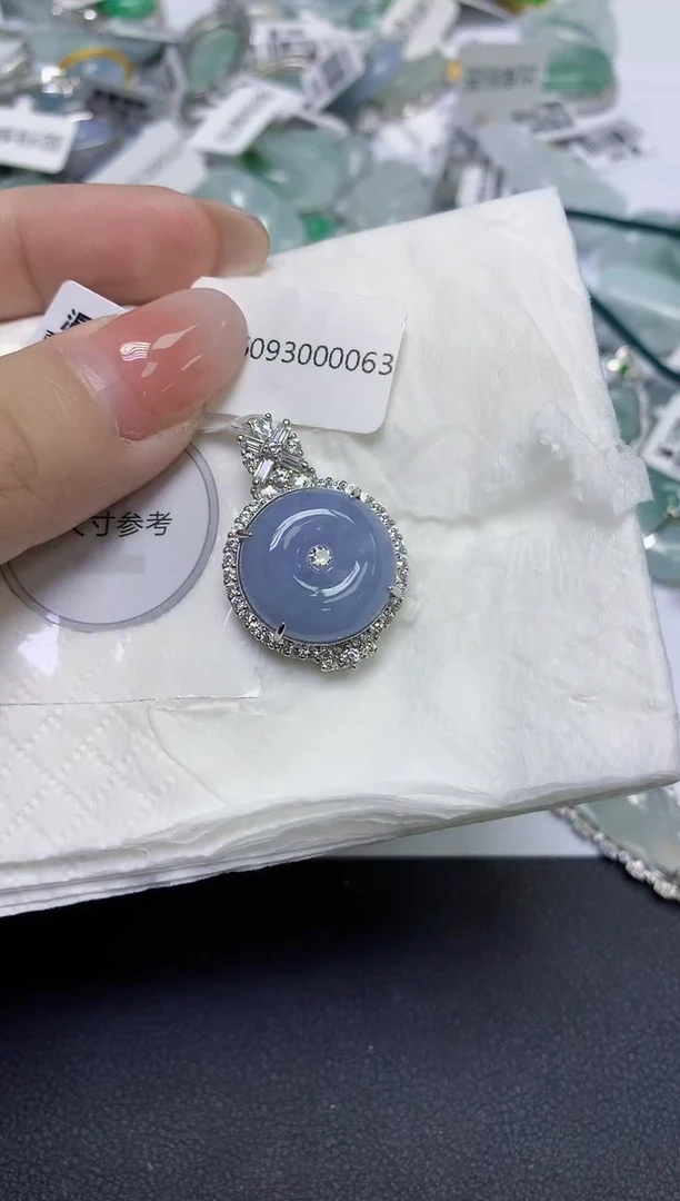 颈饰未镶嵌翡翠天然缅甸翡翠A货百元以上9元证书费自理