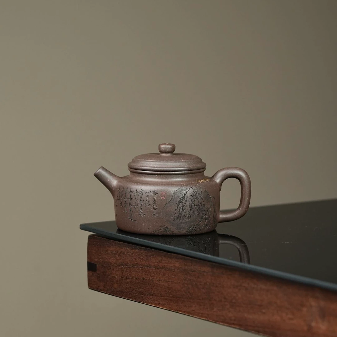 【福圆严选】乘风阁|原创.天青【知行合一】德钟壶紫砂.150cc