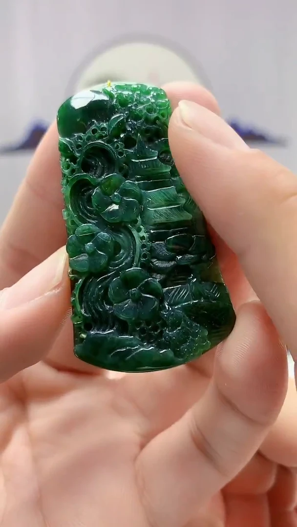 【闪购商品】定制翡翠未镶嵌4852bb-毛货挂件14