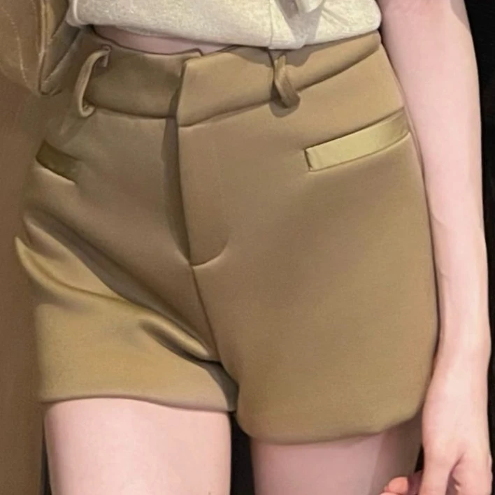 AmberSea 2025春款夏季百搭韩系气质短裤