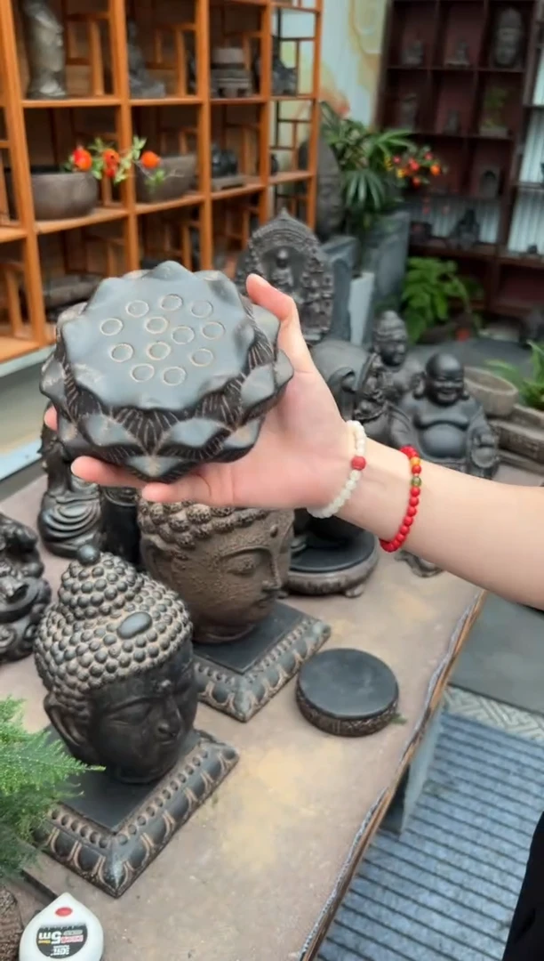 陶土【火山泥】莲蓬实心底座