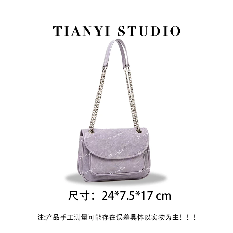 【TY】QYX-9921-木槿紫  轻奢高级韩版单肩潮流时尚简约女包