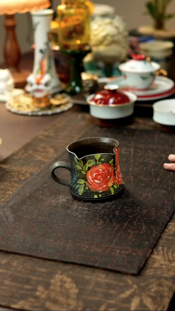 景德镇陶瓷杯碗柴烧多人