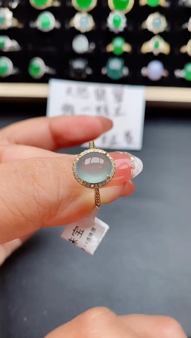 【闪购商品】翡翠戒指银S925镶嵌508050