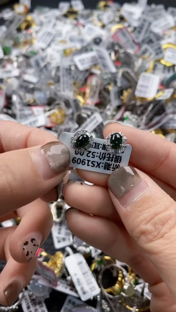 翡翠戒指银S925镶嵌2222-----7