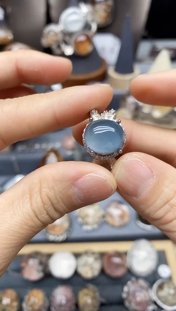 银S925镶嵌珠宝半成品水晶定制定制