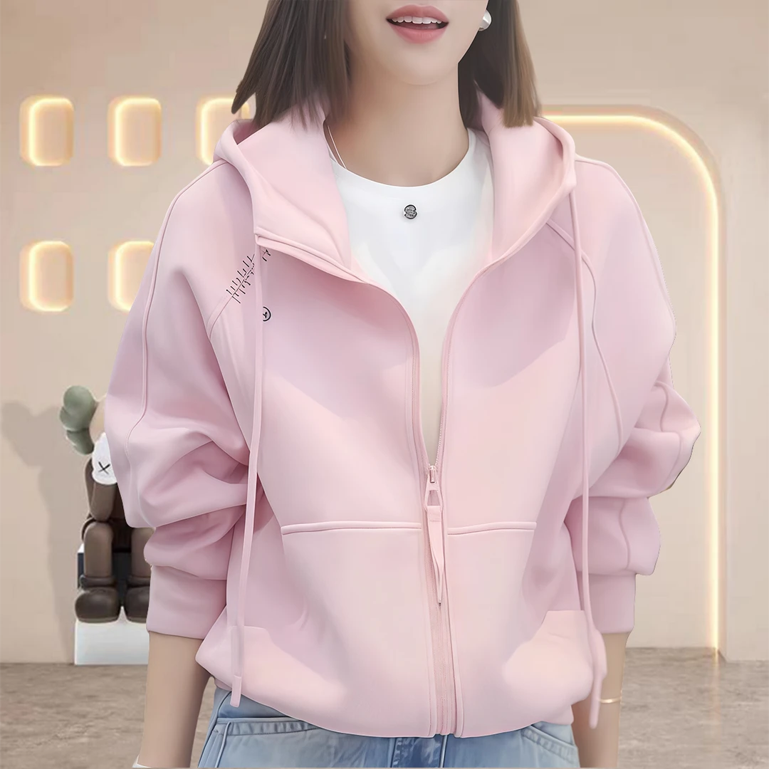 酷飒风女装高级感小个子时尚百搭显瘦洋气减龄外套女秋季连帽外套