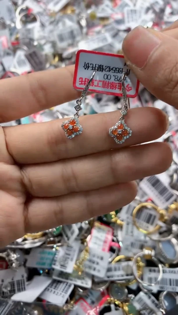 银S925镶嵌戒指翡翠555    1