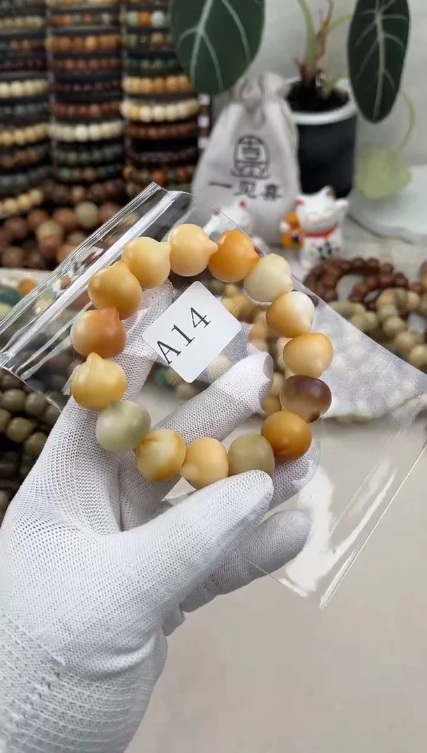 菩提根/象牙果手串a14卡18/19 干磨