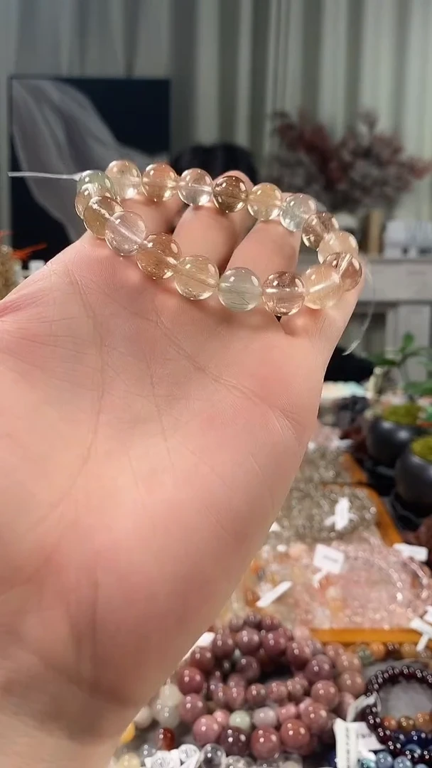 未镶嵌手链水晶彩兔毛