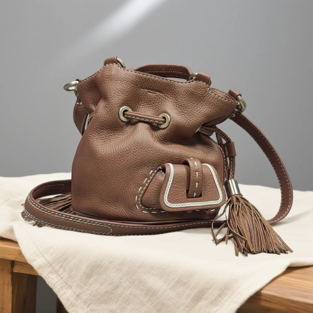 95新 Marc Jacobs/莫杰  兰姿 棕色手提单肩包  1877 7595