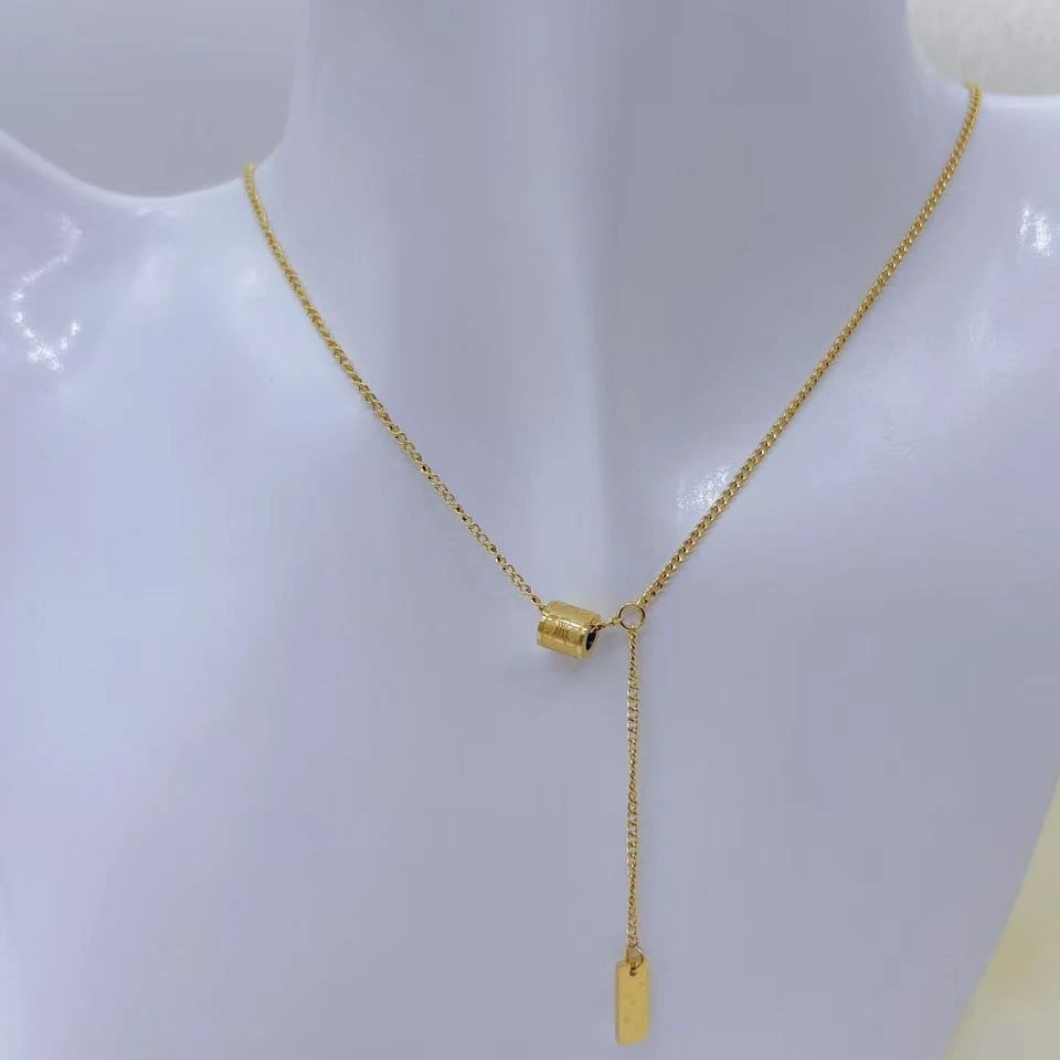 钛钢项链 【Kiss娜】钛钢3376时尚经典拱门蛮腰流苏项链