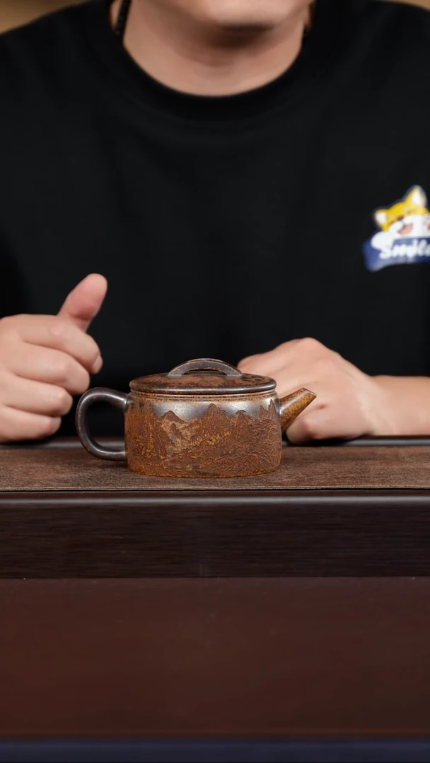 茶壶紫砂08柴烧汉瓦