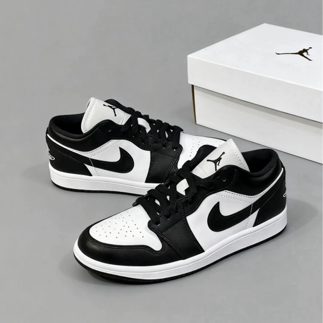 Air jordan 1 low黑白熊猫男女款AJ1复古运动鞋休闲板鞋官方正品