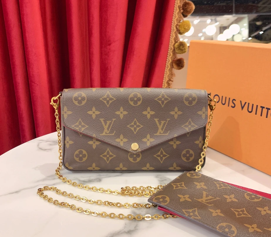 95新 LouisVuitton/路易威登 GGS路易威登三合一老花金扣89384904