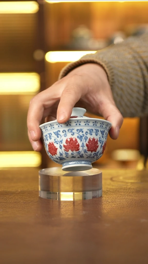 景德镇手工手绘茶器 原矿釉里红