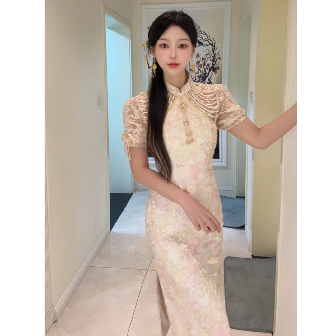 【金粉世家】新娘子定亲结婚中国风传统款气质女神女款新中式旗袍