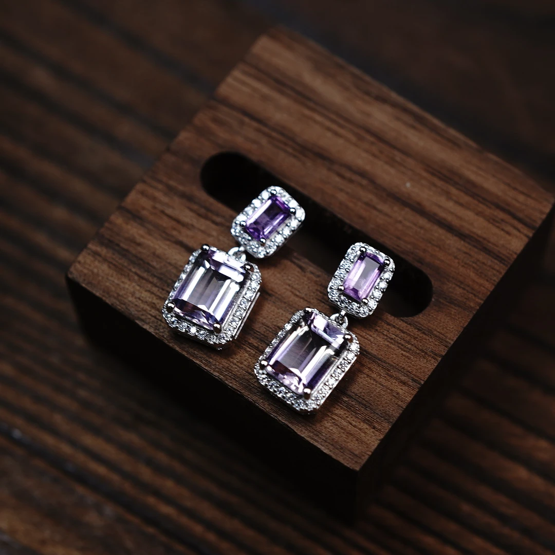 紫黄晶耳环   KT24031245