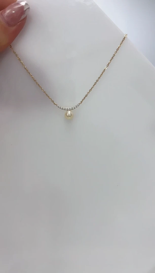 【闪购商品】海水珍珠DA银S925镶嵌套链 C1468