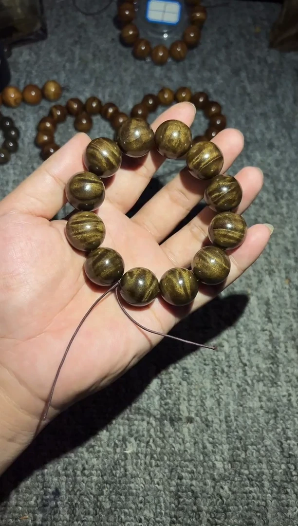 金丝楠手串/手链阴沉金丝楠1.8花纹款218