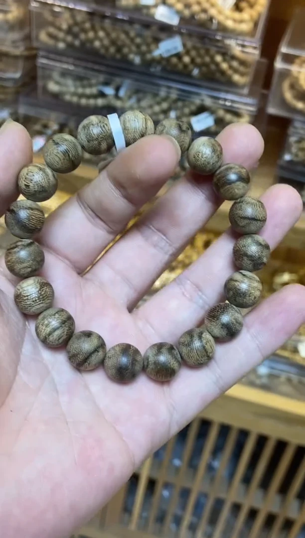 手串沉香文莱圆珠单圈1.1+蟒皮多样性发其一