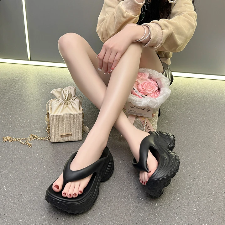 8.0cm人字拖拖鞋女款外穿厚底时尚沙滩网红2025人字拖女外穿